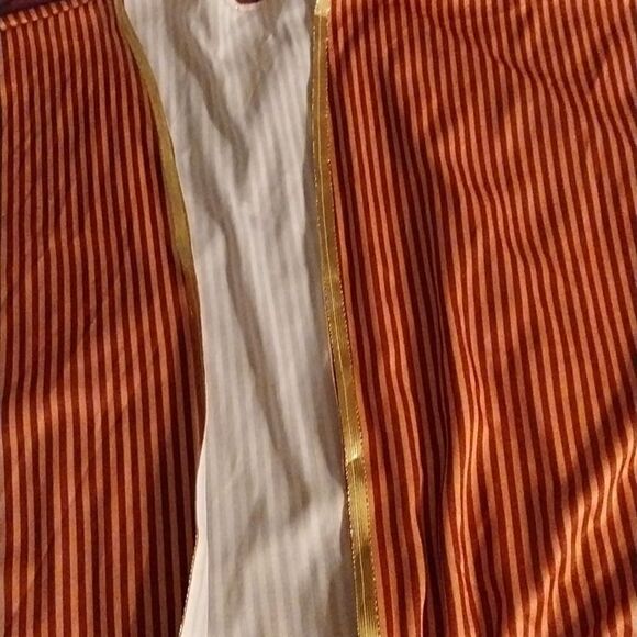 NWOT Kimono Orange Stripe  With Gold Triming One Size - Picture 7 of 8